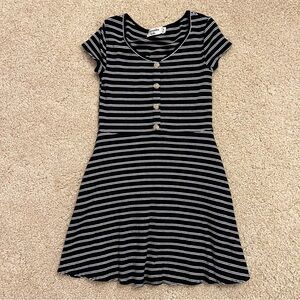 Abercrombie Kids Black and White Striped Dress